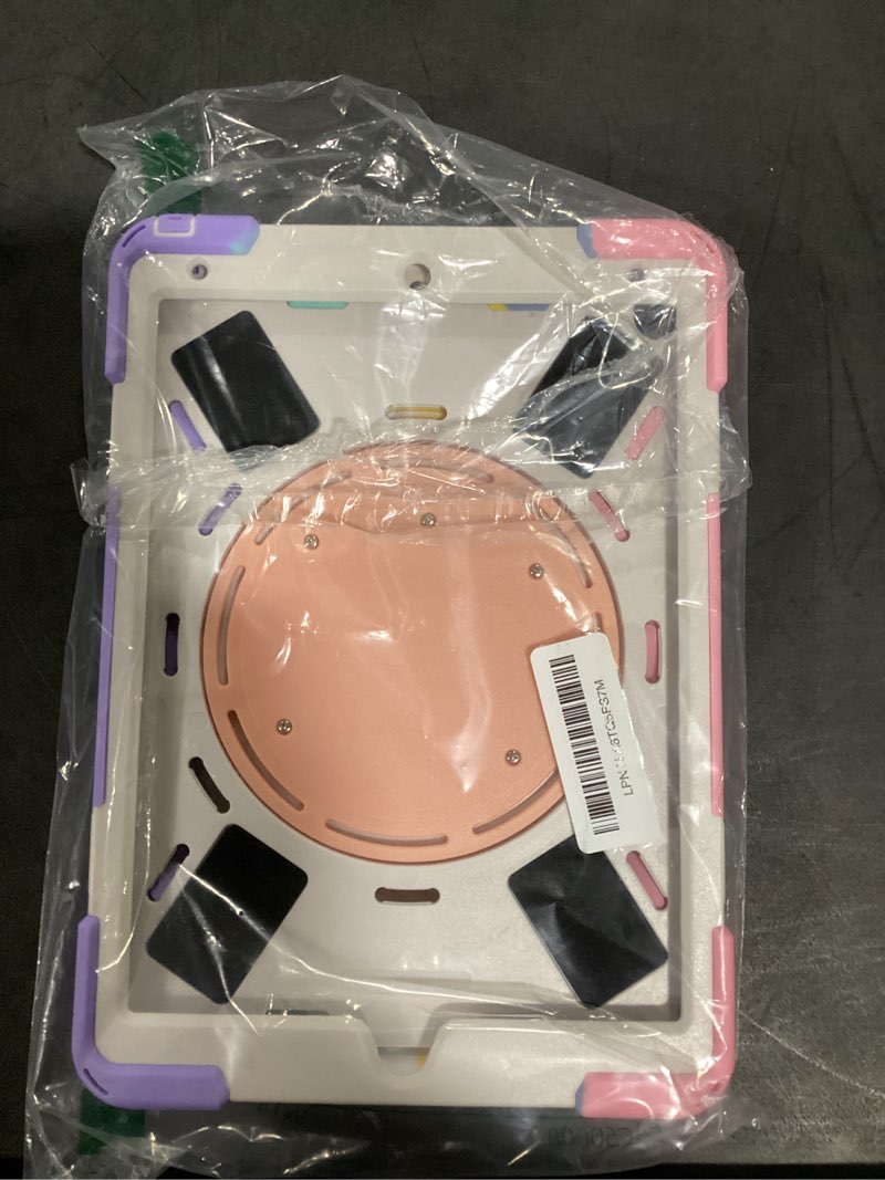 Condition photo showing Good Condition for batyue ipad air 3rd generation case 2019 release, ipad pro 10.5 case 2017 released; rugged heavy duty protective cover with pencil holder, 360° swivel stand, shoulder strap; for kids (colourful pink) a1-ring kickstand (colourful pink)