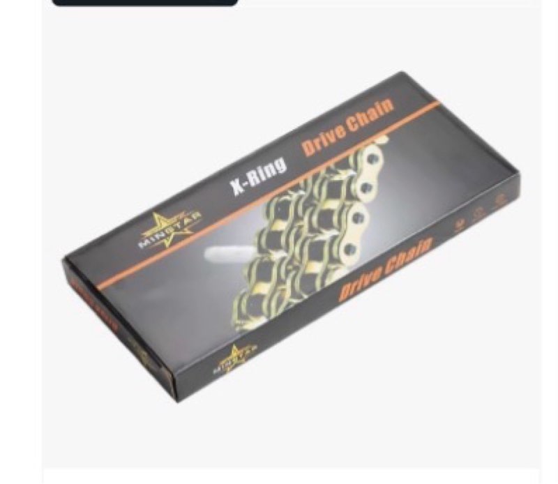 420 Chain X-Ring with Connecting Master Link, Gold(102 106 110 120 124 130 132) Links (124 Link)