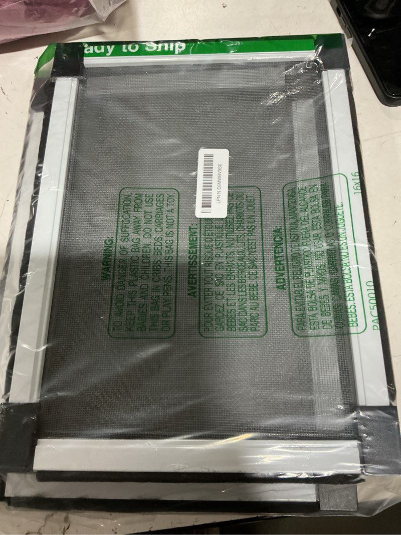 Condition photo showing Good Condition for [for small windows only] flyzzz adjustable screen , 2 packs 10" h x fits 14" to 24" w | stop & measure before buying | perfect for bathroom & basement windows 9.84 inches high by 14-24 inches wide 2 packs
