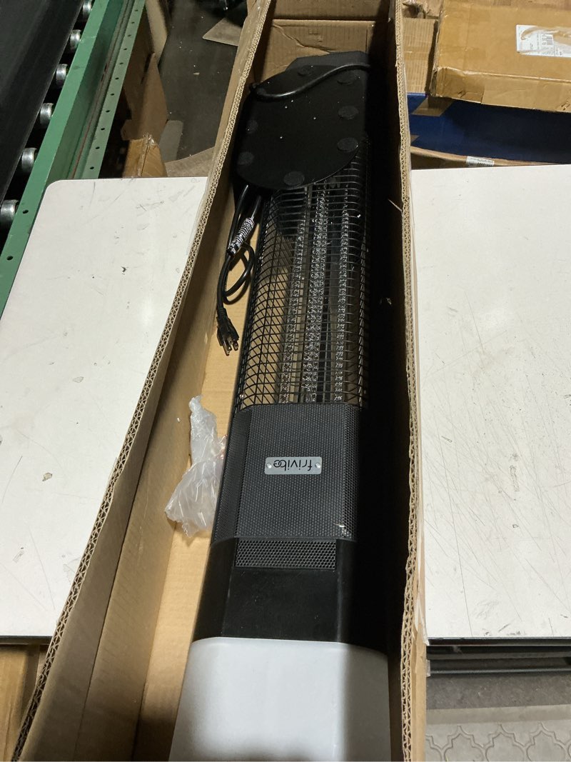 Condition photo showing Good Condition for outdoor electric patio heater, 3-in-1 heater with audio speaker & rgb light, 1500w infrared tower standing, 43-inch, ip65 water & snow proof for patio, deck, garage & sunroom, aluminum unibody design