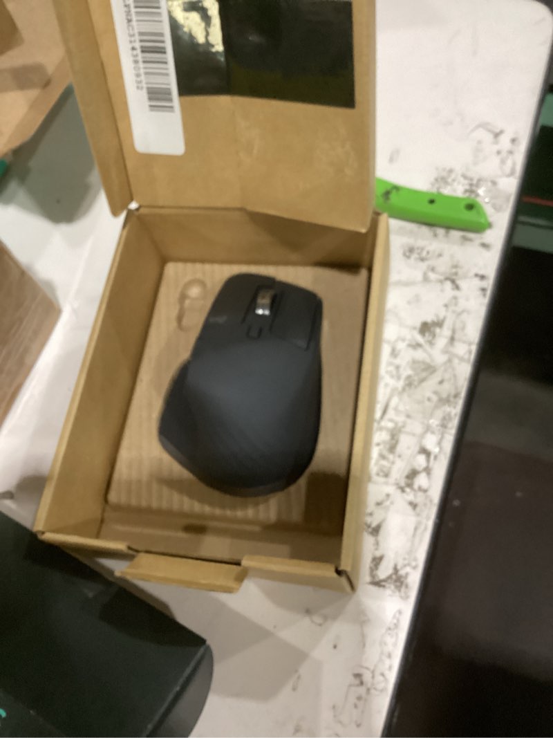 Condition photo showing As Is for Logitech MX Master 3S Wireless Mouse Standard Edition with Logi Bolt USB Receiver, Ultra-Fast Scrolling, Ergo, 8K DPI, Track on Glass, Quiet Clicks, USB-C, Bluetooth, Windows, Linux, Chrome - Graphite Graphite Mouse w. USB Receiver