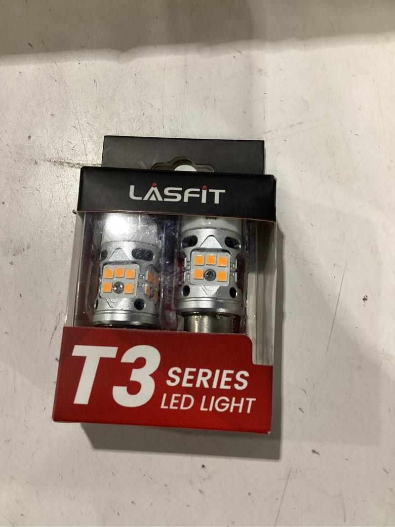 Condition photo showing New/Like New for lasfit t3 1157 led bulb amber built in resistor yellow turn signal canbus error free 500% bright blinker 1157a 1157na 2057 2357 2357a 7528 1034 bay15d front drl parking light anti hyper flash(2pcs) amber 1157