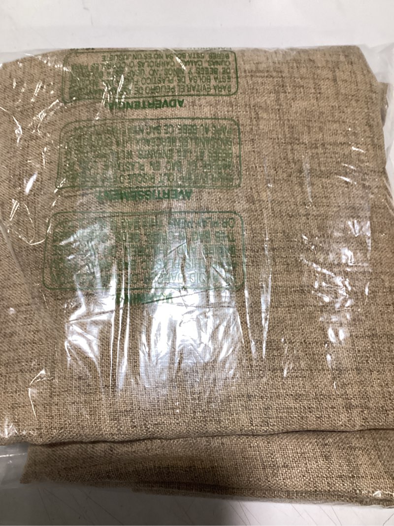 Condition photo showing Good Condition for YoungsTex Toffee Linen Curtains 63 Inch Length for Short Living Room Window, Light Filtering Rod Poc