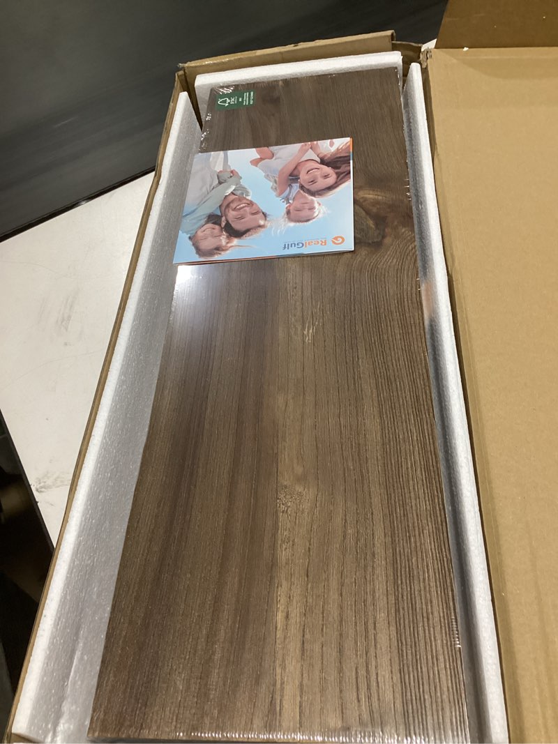 Condition photo showing Good Condition for live edge floating shelves set of 2, 24 inch solid elm wood wall shelves - invisible bracket mount for living room, bedroom, kitchen, bathroom | vintage rustic decor smoke vintage live edge, 24"l, 2packs