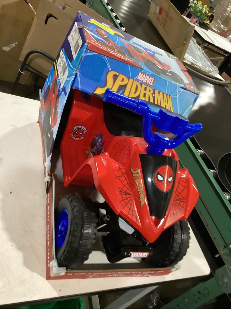 Condition photo showing Good Condition for spiderman atv, 6v battery powered ride on, ages 18m to 36m