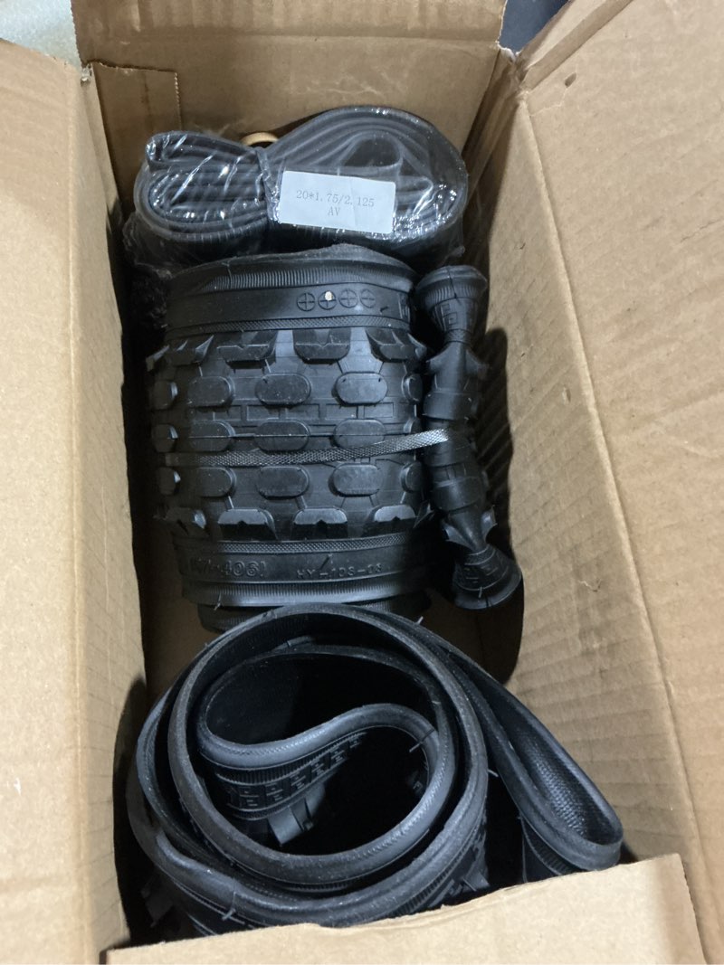 Condition photo showing Good Condition for hycline kids bike replacement tires set?2-pack 16/20x2.125 inch premium butyl rubber wear-resistant folding bicycle tires and 2 pcs bike tubes schrader valve with tire levers for bmx urban black 20x2.125