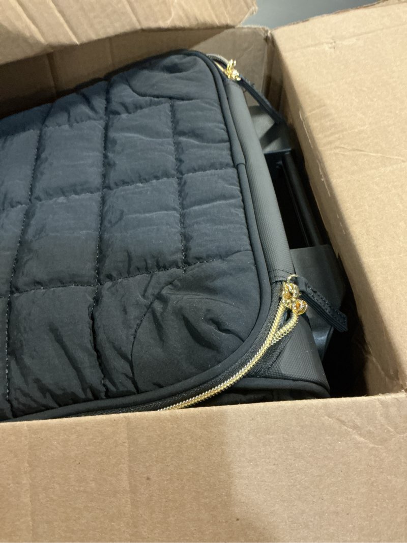 Condition photo showing Good Condition for rolling puffer backpack for women, wheeled laptop backpack, short-term travel backpack with wheels, roller adults work computer bag, water resistant overnight college underseat carry on luggage, black