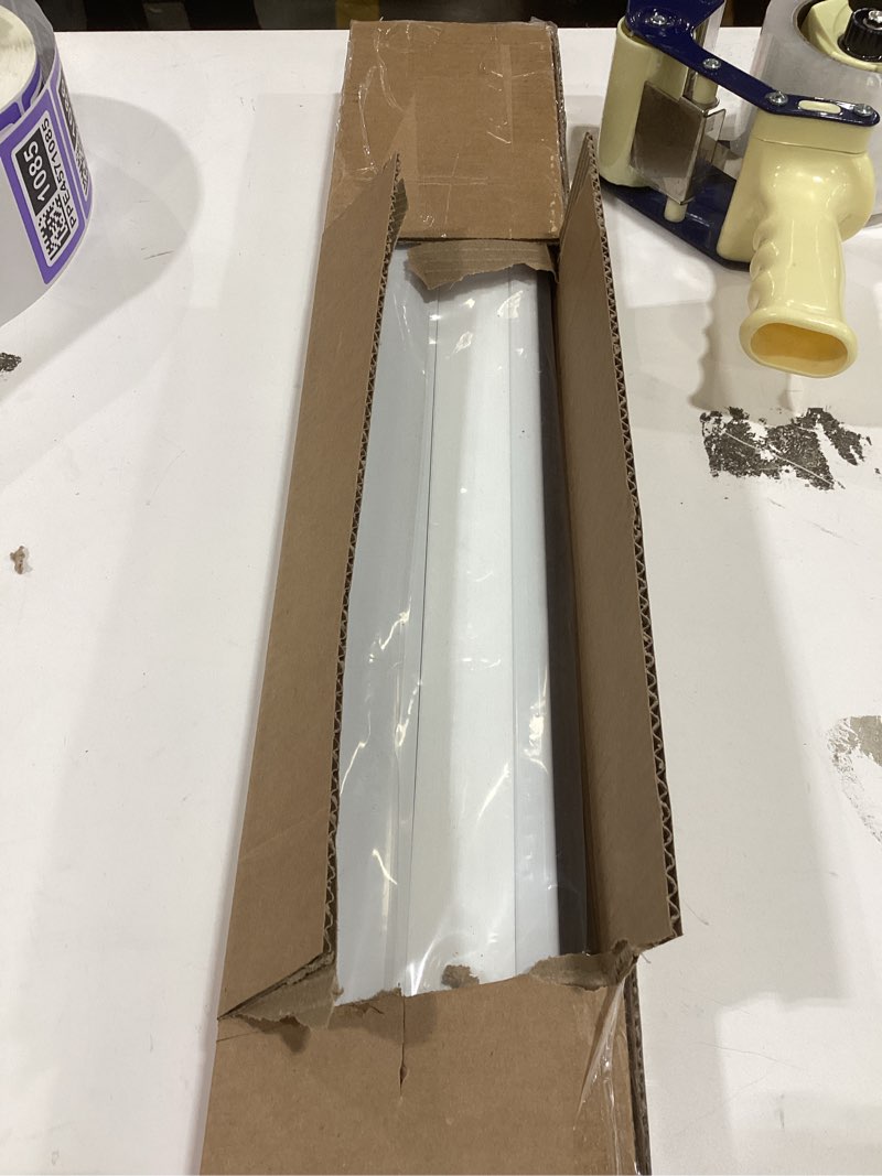 Condition photo showing As Is for LazBlinds No Tools No Drill Cordless Cellular Shades, Light Filtering Honeycomb Shades for Home, Thermal Insulation Blinds for Windows, 28" W x 48" H, White Light Filtering-white 28" W x 48" H