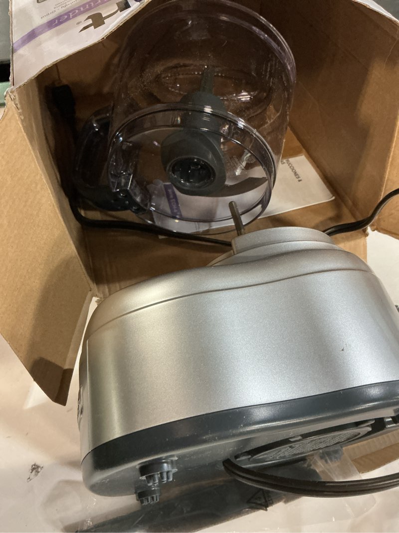 Condition photo showing As Is for cuisinart ech-4sv elemental 4-c chopper grinder, silver 4-cup