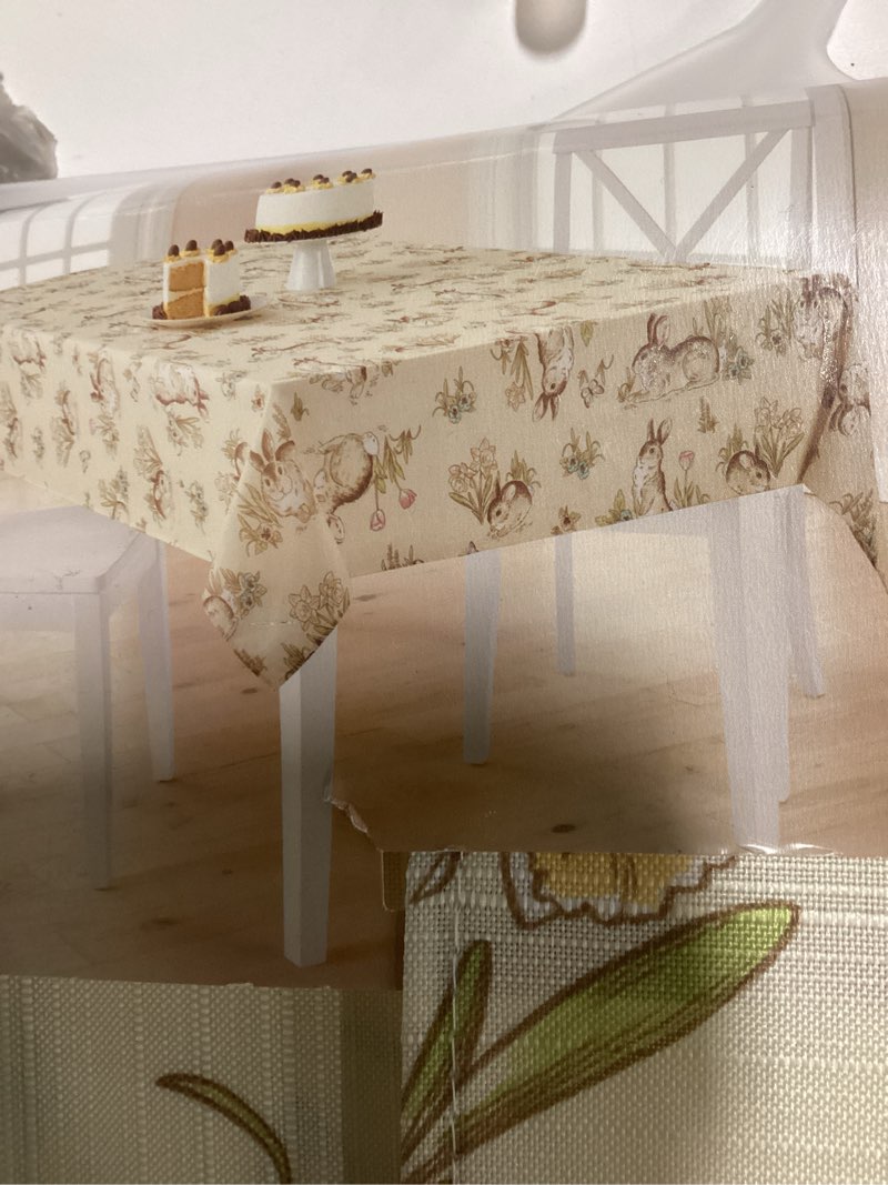 Celebrate Spring Together Neutral Polka Dot Print 60 X 84 oblong natural bunny