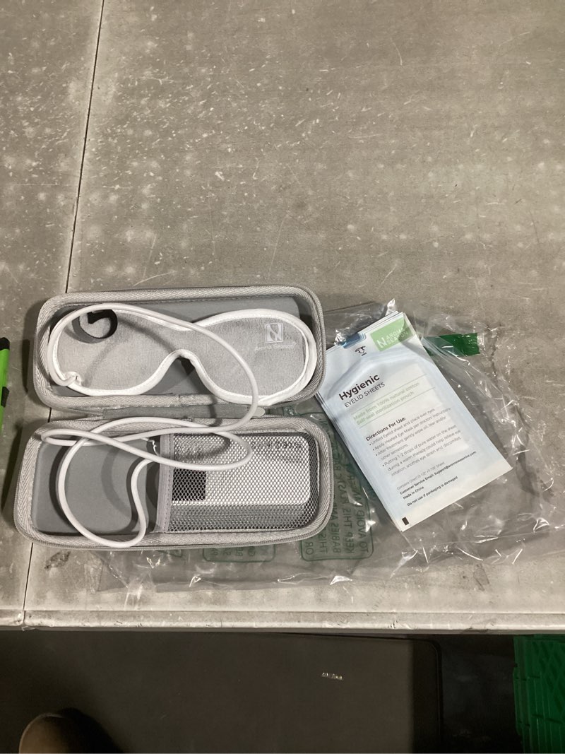 Condition photo showing New/Like New for Aroma Season Vibrating Heated Eye Mask for Dry Eyes, 3000mAh Cordless Warm Eye Compress for Stye, Blepharitis, Rechargeable Electric Eye Heating Pad for MGD, Included Hygienic Eyelid Sheets