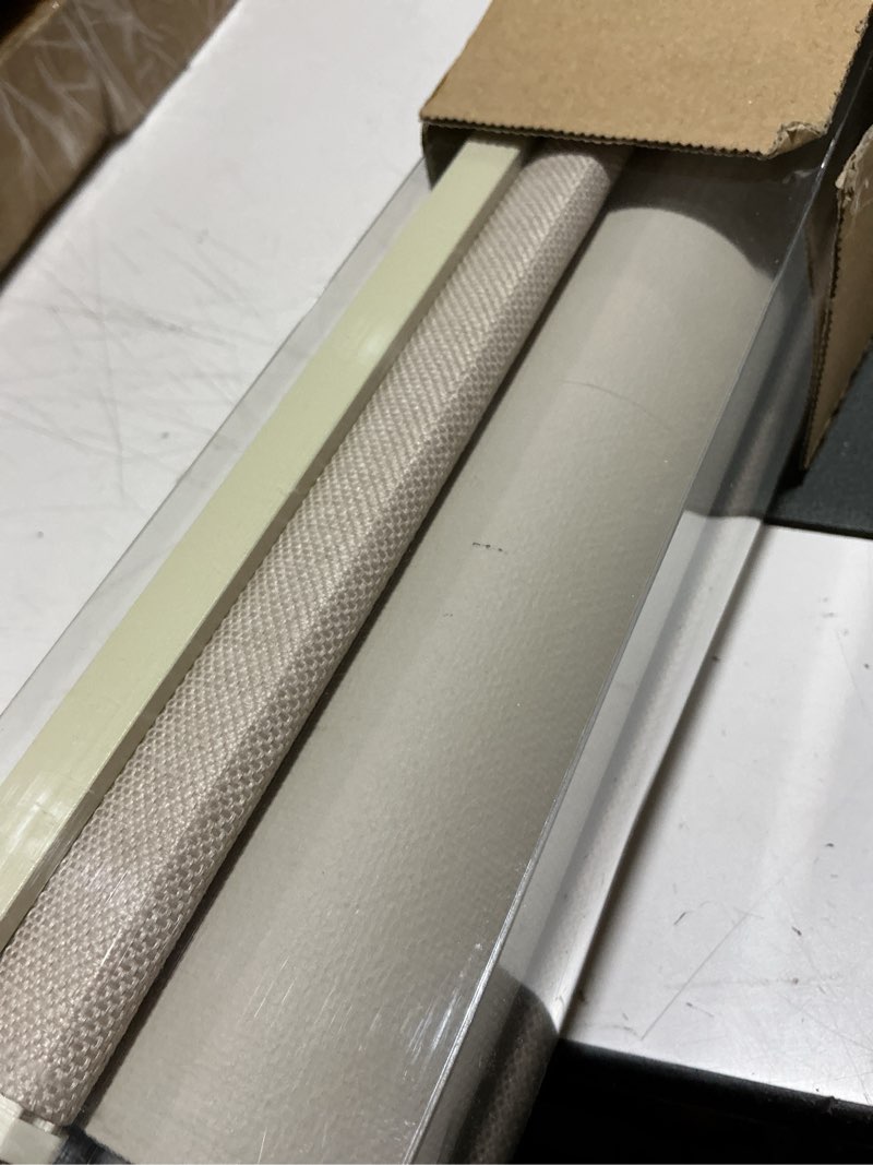 Condition photo showing Good Condition for blackout roller shades cordless blinds for windows, free-stop shades with valance, thermal insulated linen fabric uv protection natural woven beige blinds for home and office oatmeal 46" w x 72" h oatmeal 46"w x 72"h