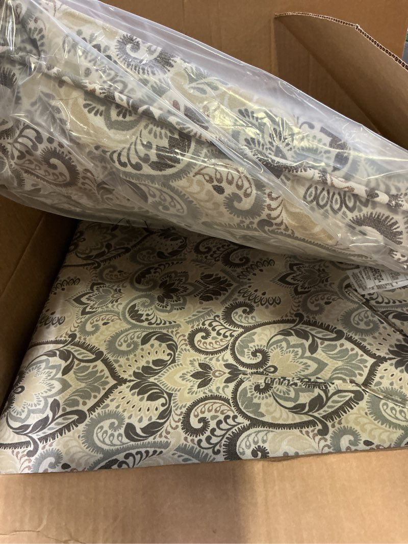 Condition photo showing Good Condition for arden outdoor foam deep seat cushion set (2-pack), 24x24, premium high-density foam, never flattens, weather-proof for patio chair sofa couch, neutral aurora damask certi-pur foam neutral aurora damask 2 pack