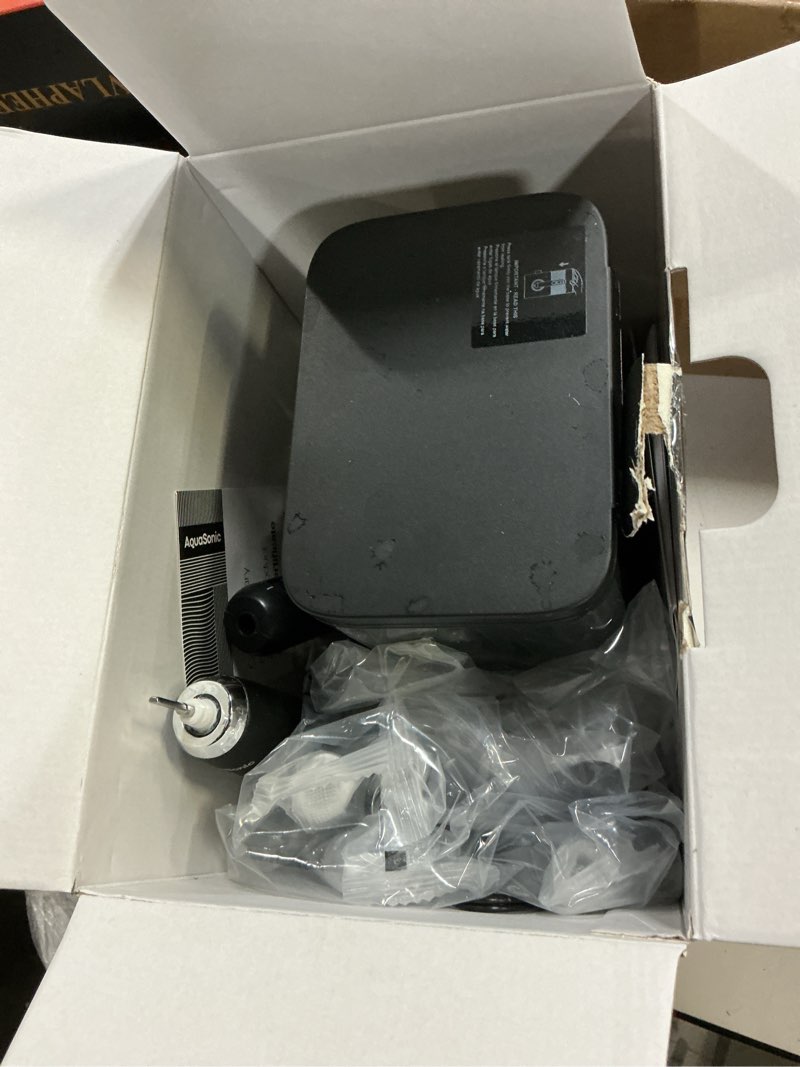 Condition photo showing As Is for AquaSonic Home Dental Center PRO – Brushing & Flossing Made Easy – Brush & Floss – Power Toothbrush & Water Flosser – Whiter Teeth & Healthier Gums – Black Series Pro+Oral Irrigator