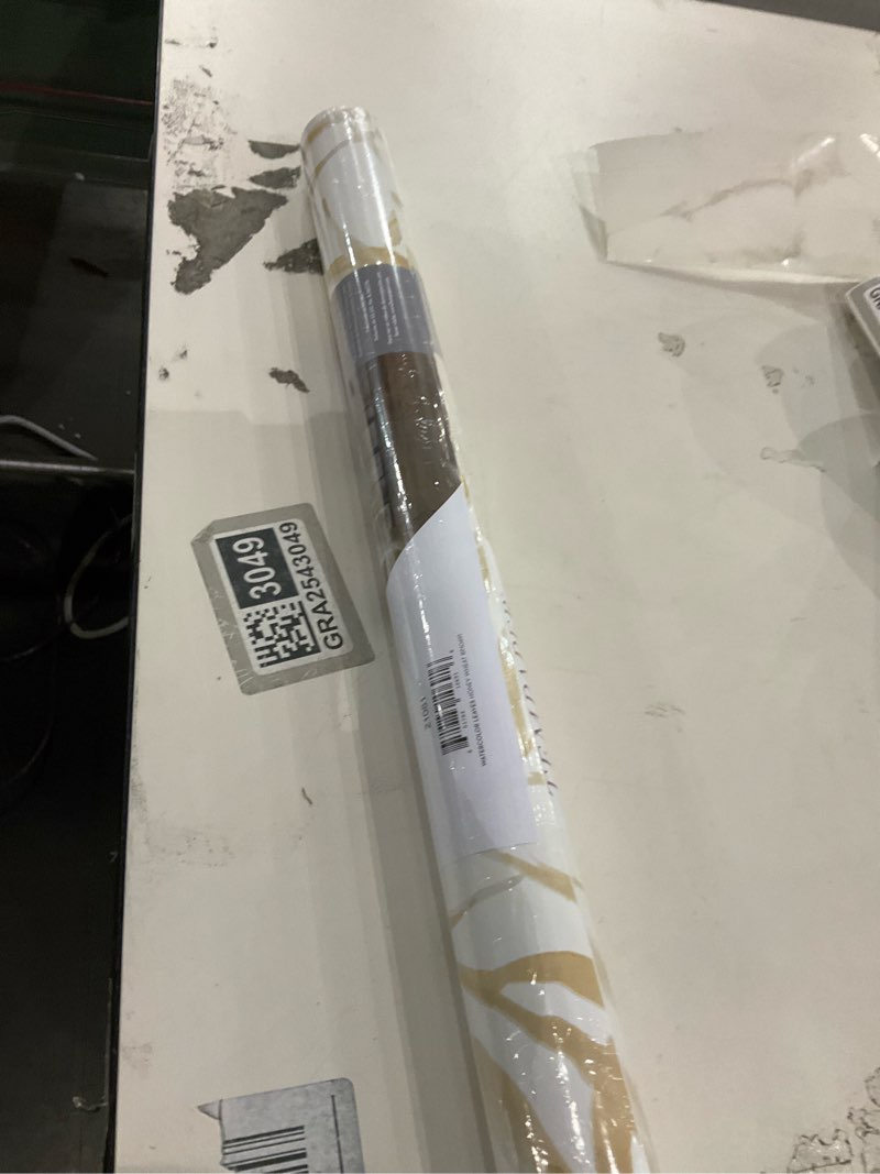 Condition photo showing New/Like New for Tempaper Honey Wheat Watercolor Leaves Removable Peel and Stick Wallpaper, 20.5 in X 16.5 ft, Made in the USA Honey Wheat 16.5" x 20.5"