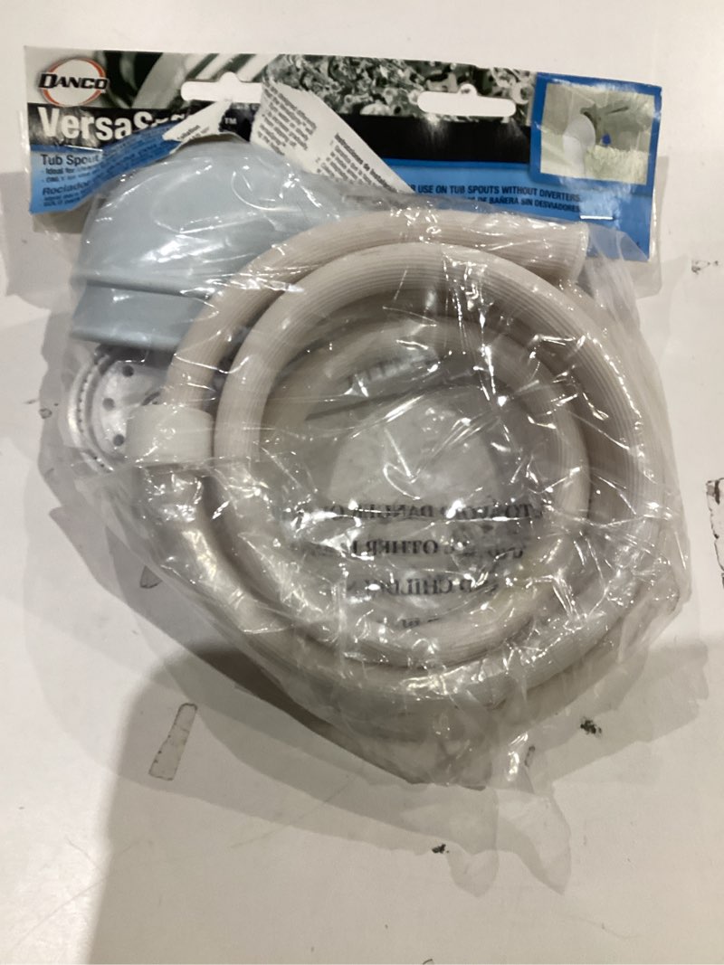 Condition photo showing As Is for danco versa spray portable hand held shower head fits bathtubs without diverter  garden tub sprayer (10086)