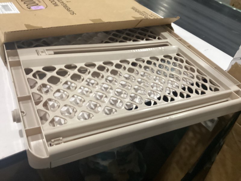 Condition photo showing Good Condition for toddleroo by north states - supergate ergo baby gate: plastic baby gate for stairs & doorways - adjustable indoor safety gate - made in usa - 26 to 42 inches wide - 26 inches tall - sand