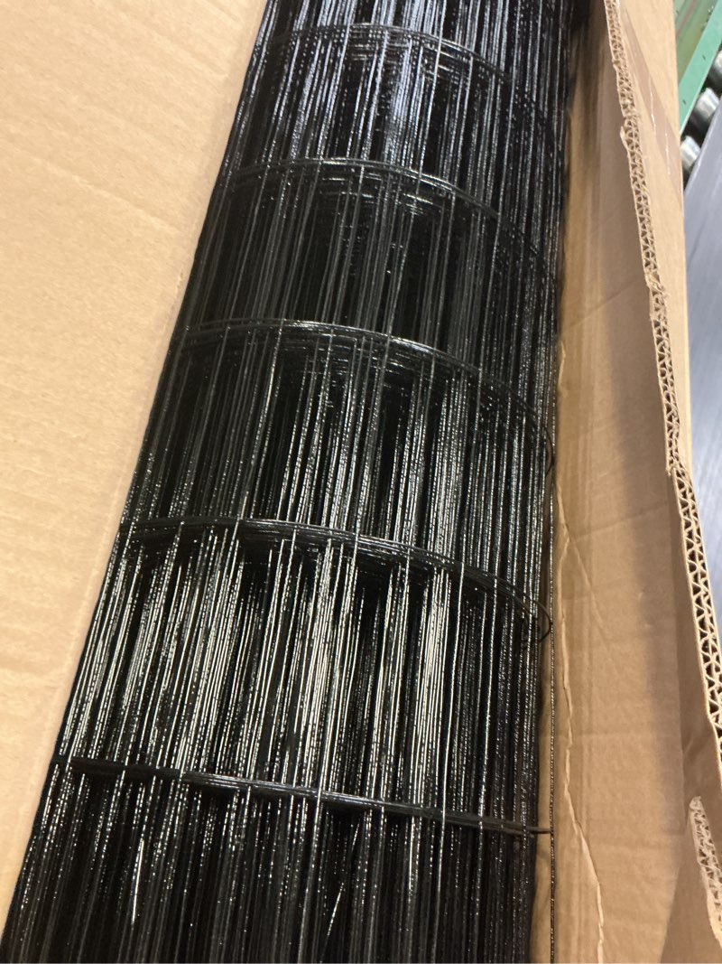 Condition photo showing Good Condition for tongmo 3 ft x 100 ft black pvc coated welded wire fence, 16ga garden chicken wire fence roll, mesh size 2" x 4" hardware cloth, ideal for yard protection and poultry netting 3ft*100ft black