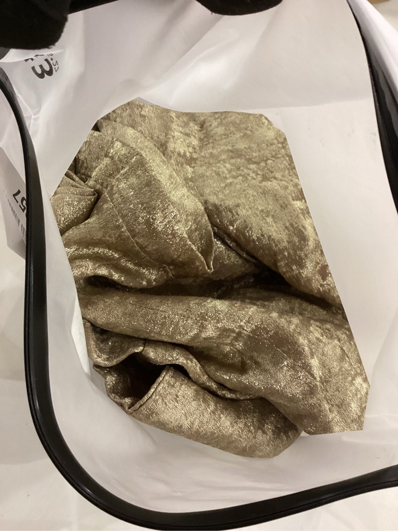 winkbay Women's 3/4 Sleeve Notched Lapel Collar Button Front Blazer Shiny Party Jacket with Pockets 