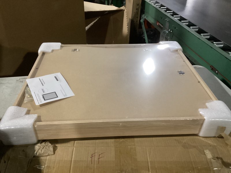 Condition photo showing New/Like New for FinalFind Minimalist 20x24 Picture Frame Matted to 16x20 Set of 3, Natural Solid Oak Wood Poster Frame, Lightweight for Wall Mounting(3 Pack, Oak) 20"x24" - 3pk Oak