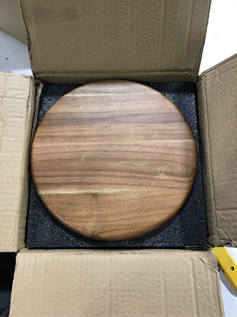 Condition photo showing Good Condition for 10 Inch Wooden Base Cake Display Stand with Glass Dome,Cloche Clear Glass Bell Jar Cover for Dessert Cheese Candy Plants Succulents 10 Inch Round