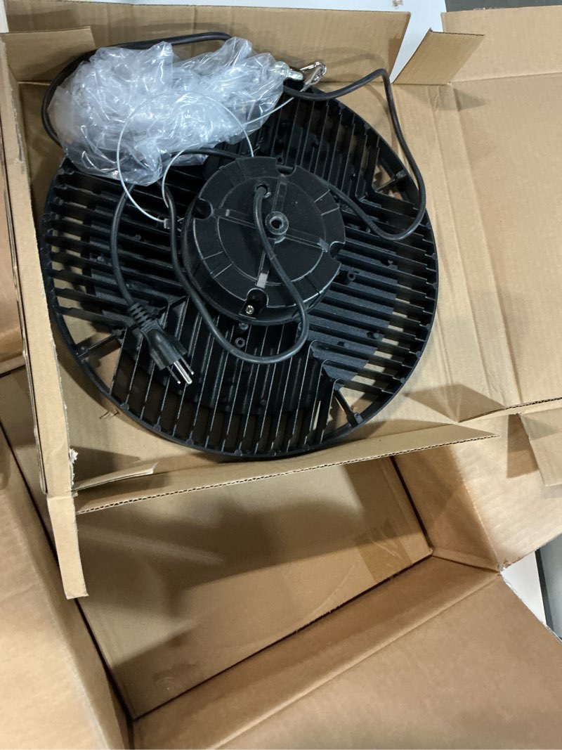 Condition photo showing Good Condition for high bay led shop light, upgrade super bright 2 pack 250w ufo led high bay light, 35000lm 5000k commercial lighting garage lights for factory workshop warehouse garage barn 250w 2pack