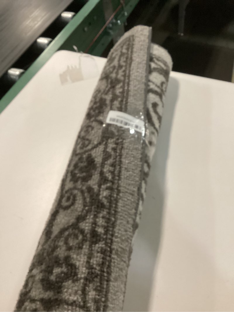 Condition photo showing Good Condition for Maples Rugs Pelham Transitional Runner Rug - Made in USA - Washable, Non Slip, Indoor Carpet for Hallway, Kitchen, and Laundry Room, 2' x 6', Grey Tonal Grey Tonal 2' x 6' (Rectangular)