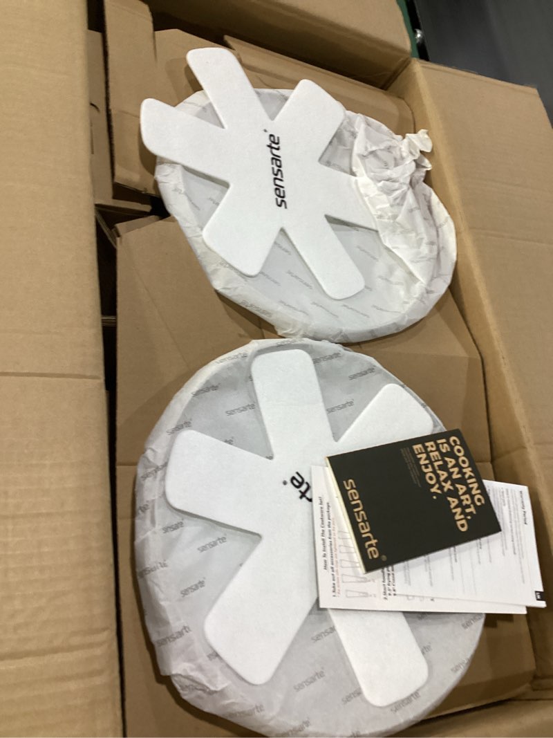 Condition photo showing New/Like New for SENSARTE Ceramic Cookware Sets, Pots and Pans Set Non stick, Non toxic Healthy Induction Cookware, 26 Pcs Nonstick Kitchen Cooking Set, w/Frying Pans Set, Saucepans Set Ceramic White