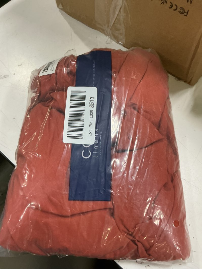 Condition photo showing Good Condition for Extra Deep Twin XL Fitted Sheet - Hotel Luxury Single Fitted Sheet Only - Easily Fits 18 inch to 24 inch Mattress - Ultra Soft, Wrinkle Free with Extra Deep Pockets - Breathable & Comfy - Terracotta Twin XL 28 - Terracotta