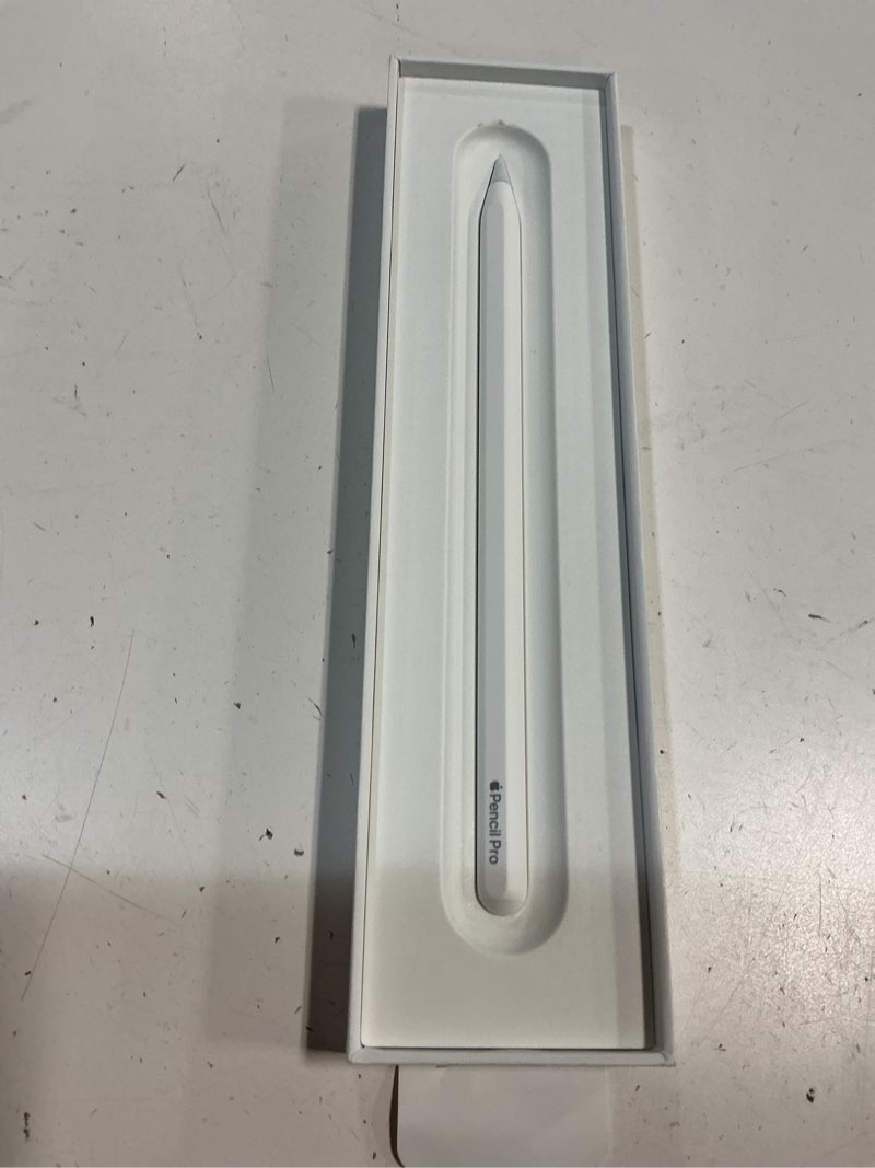 Condition photo showing Good Condition for apple pencil pro: latest model - device compatibility check required - pixel-perfect precision, tilt and pressure sensitivity, perfect for note-taking, drawing, and art. charges and pairs magnetically
