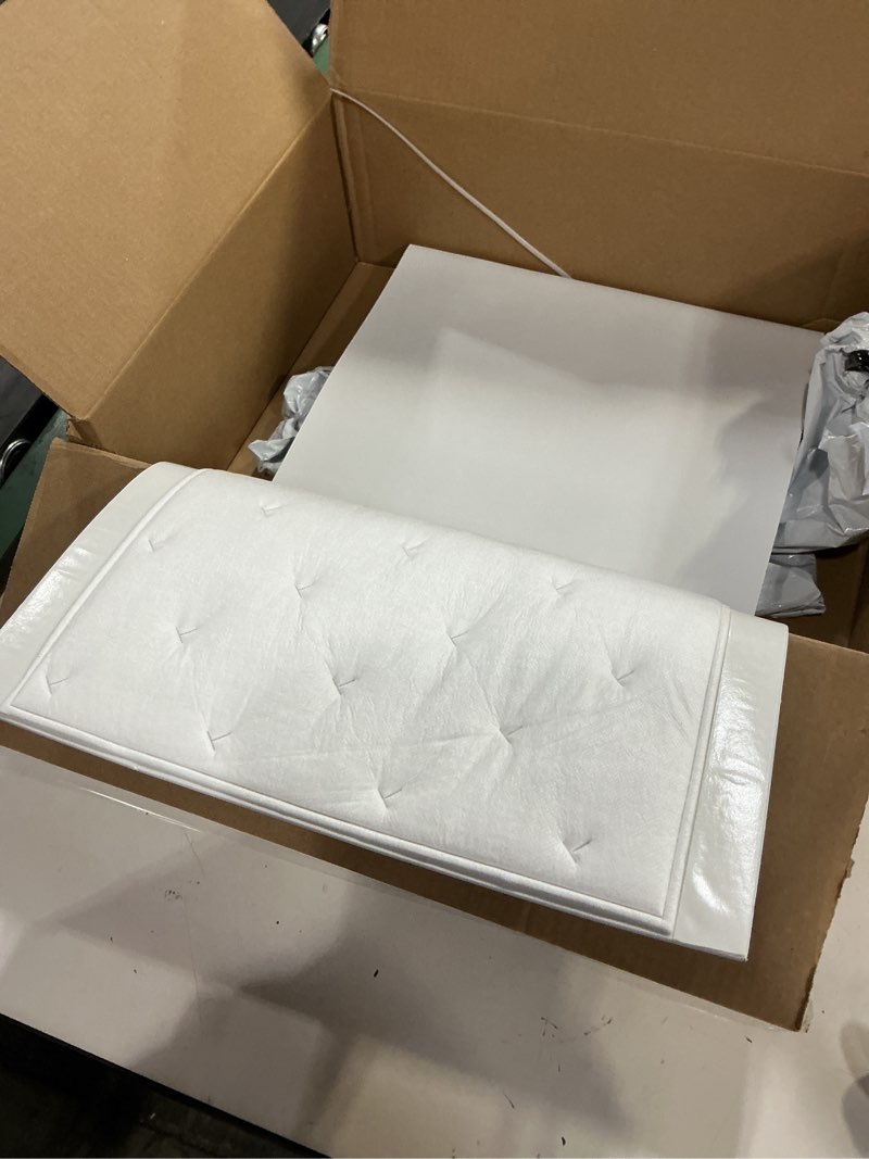 Condition photo showing As Is for bxi double noise blocker pipe sound proof foam, 39.4 x 13.4 x 0.3 inch acoustic foam rubber sound deadening material, sound dampening acoustic panels for hvac, machine, window, wall, door pure white
