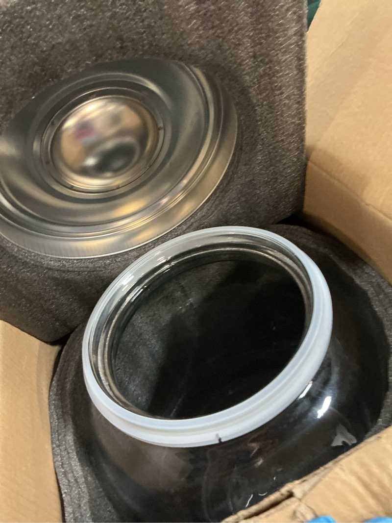 Condition photo showing Good Condition for large glass jars with lids, 5.5 gallon (21000 ml) glass canisters - super wide mouth glass jar heavy duty glass storage jars with lid for storing flour, rice, set of 1