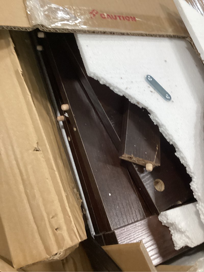 Condition photo showing As Is for WLIVE End Table with Charging Station, Narrow Side Table for Living Room, Farmhouse Night Stand with