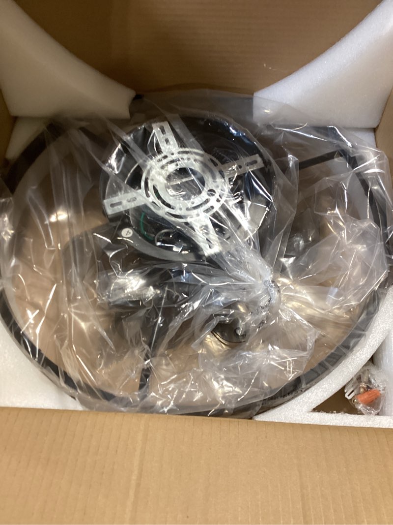 AQUBT Ceiling Fans with Lights and Remote, 20\" Modern Low Profile Ceiling Fan with Light, Stepless C. Not tested