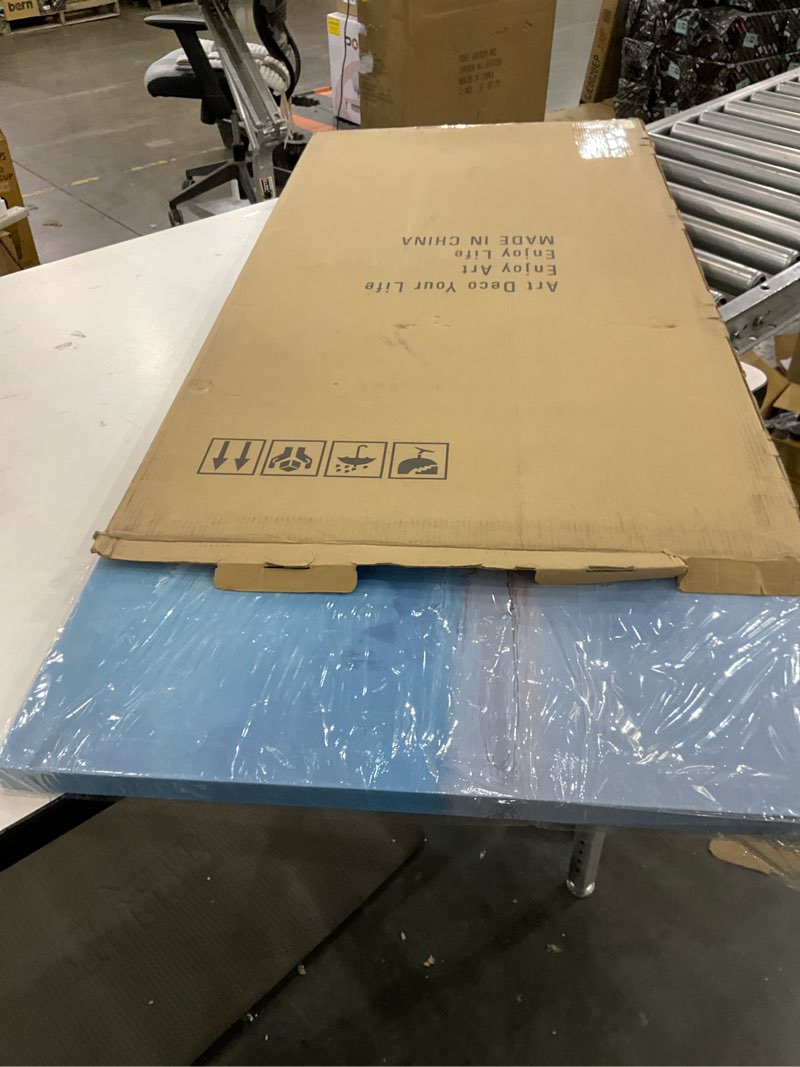 ardemy blue wall art canvas for living room textured painting for bedroom artwork framed home office