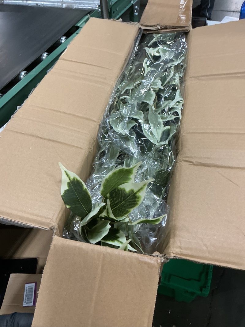 Condition photo showing Good Condition for artificial ficus tree - 4 ft tall silk fake tree with pot - lifelike foliage & branches for indoor/outdoor decor
