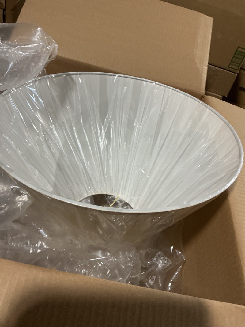 Condition photo showing Good Condition for Vk Lampshade Industry, Antique Fabric Plated Round Lampshade for Table Lamp and Floor Lamp (14x9x8) Inches Lamp Shade Suitable for Bedroom, Study room, Living room and Home Decor & Decoration.
