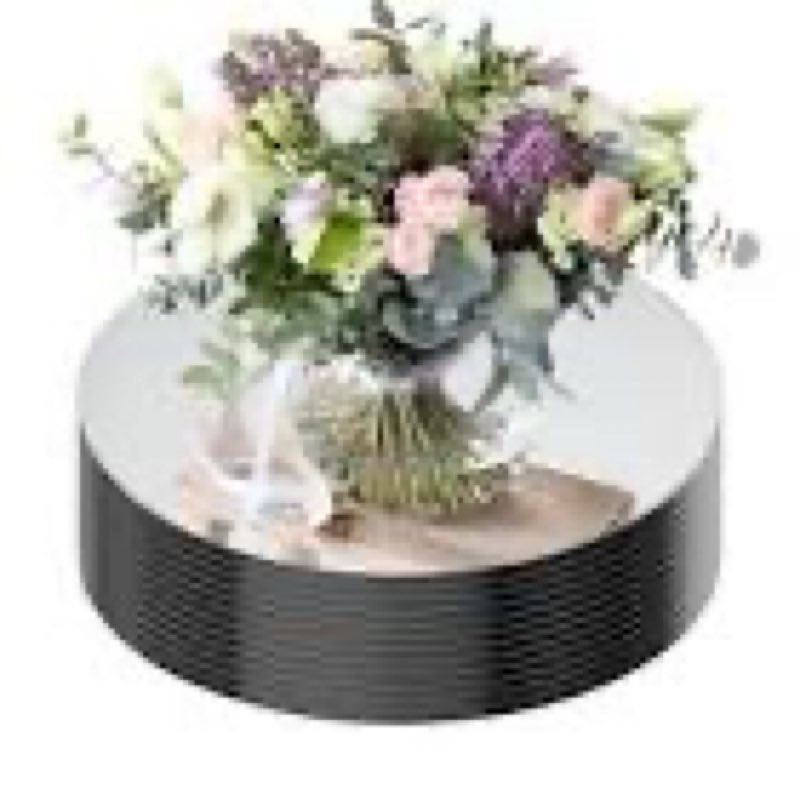 seelenruhe 12" round mirrors for centerpieces for tables, round mirrors trays plates for centerpiece