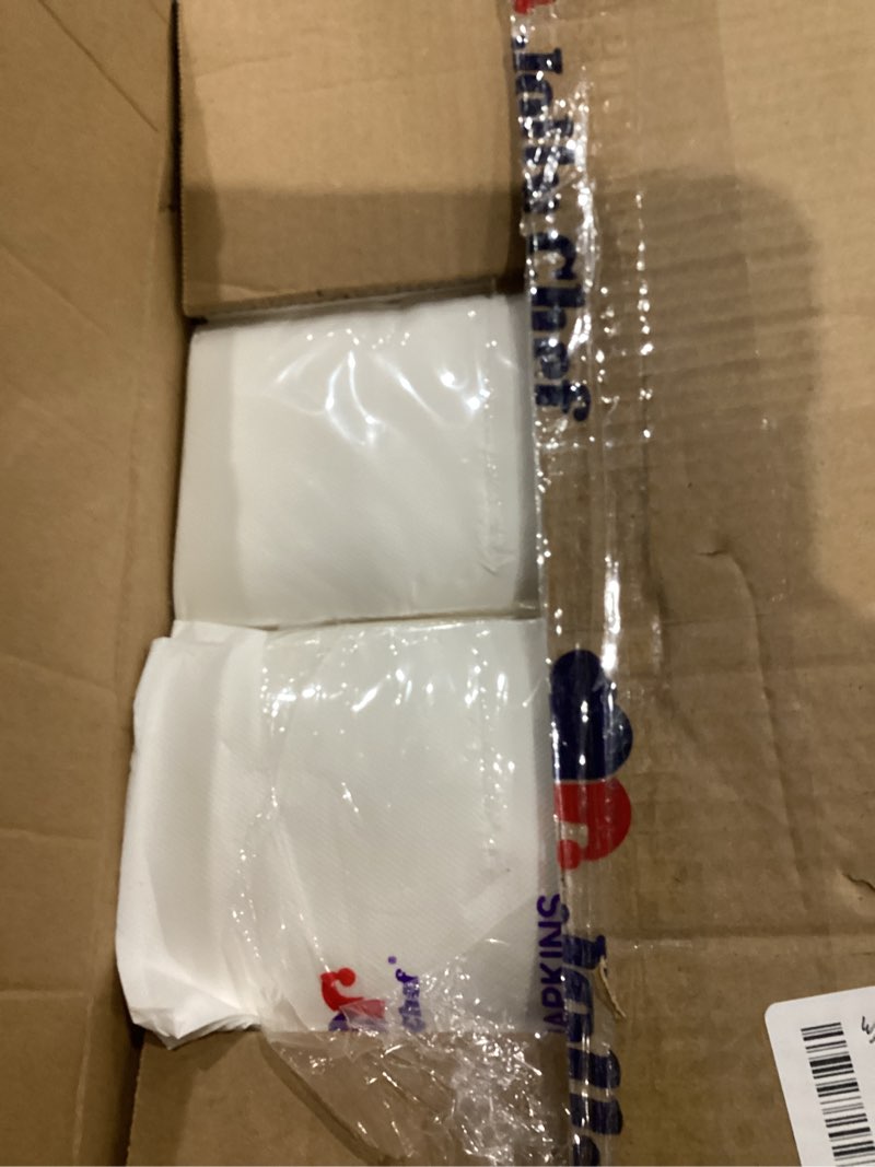 Condition photo showing Good Condition for JOLLY CHEF 400 Pack Disposable Paper Napkins, Soft Bathroom Napkins Guest Disposable, 2-Ply White Paper Hand Towels for Halloween, Wedding, Thanksgiving WHITE-400