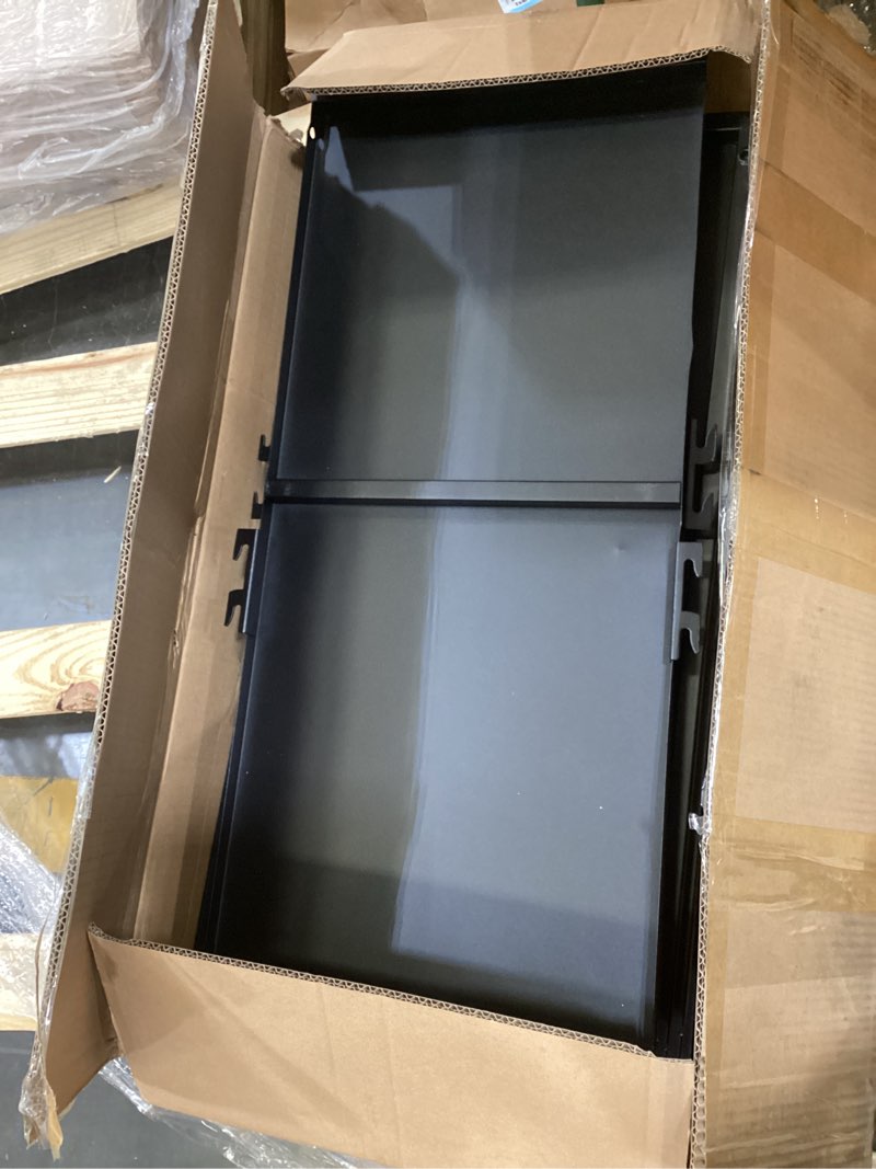 Condition photo showing As Is for vgmiu metal planter box 38.2''l x 13''w x 30''h rectangle planters for outdoor plants large black rectangular planter with felt bag & drainage holes for indoor or outdoor flower garden porch patio 38.2" l x 13" w x 30" h black