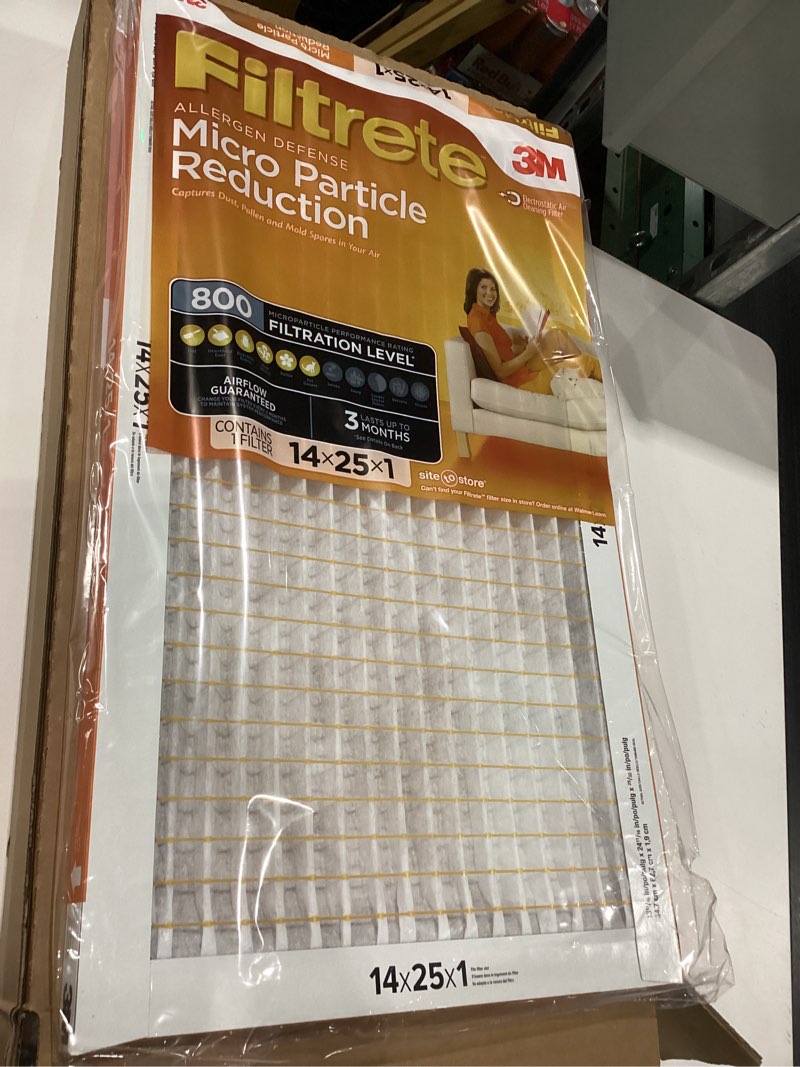 Condition photo showing New/Like New for ONLY FOUR NOT SIX Filtrete 20x20x1 AC Furnace Air Filter, MERV 5, MPR 300, Capture Unwanted Particles, 3-Month Pleated 1-Inch Electrostatic Air Cleaning Filter, 4 Pack (Actual Size19.69x19.69x0.81 in)