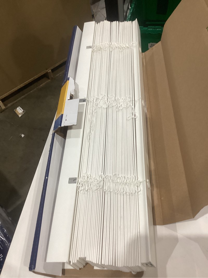 levalor 2 in faux wood blind 32x64 in white