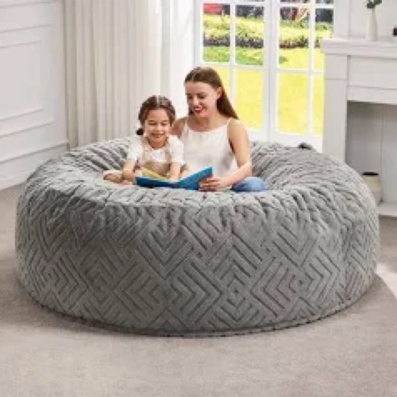 hobestluk bean bag chairs giant beanbag chair with filler, memory foam bean bags with fluffy & machi