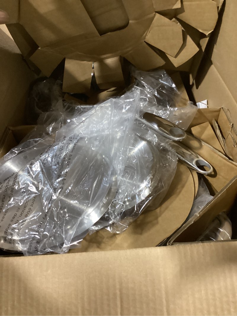 Condition photo showing Good Condition for Cooks Standard 10 Piece Stainless Steel Cookware Set — Induction Cookware, Non Toxic Pots Pans Set, Professional Stainless Steel Pot Pan Set, Heavy Duty Pot Set, Multi-Ply Full Clad Stay-Cool Handles 10 Pieces