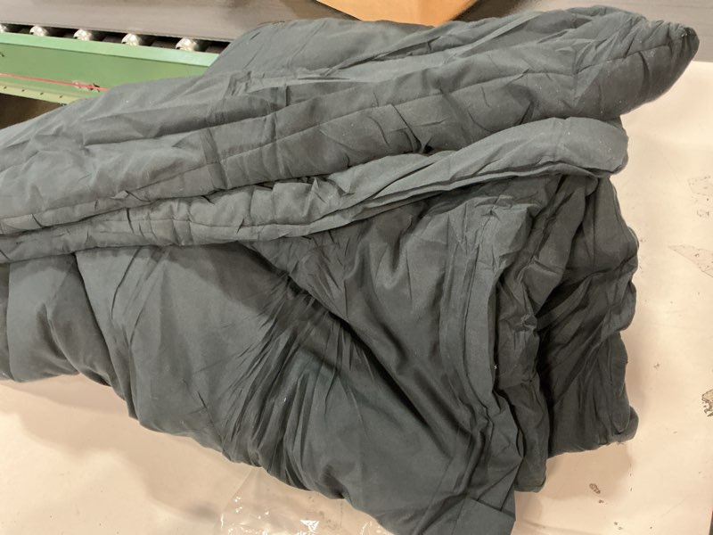 Condition photo showing As Is for  ( incomplete onlyb1 pcs ) Bedsure Twin XL Comforter Set - Extra Long 5 Pieces Dorm Bedding Sets, GentleSoft™ Pinch Pleat Black Bed in a Bag with Pintuck Comforters, Sheets, Pillowcase & Sham Twin XL 04 - Black