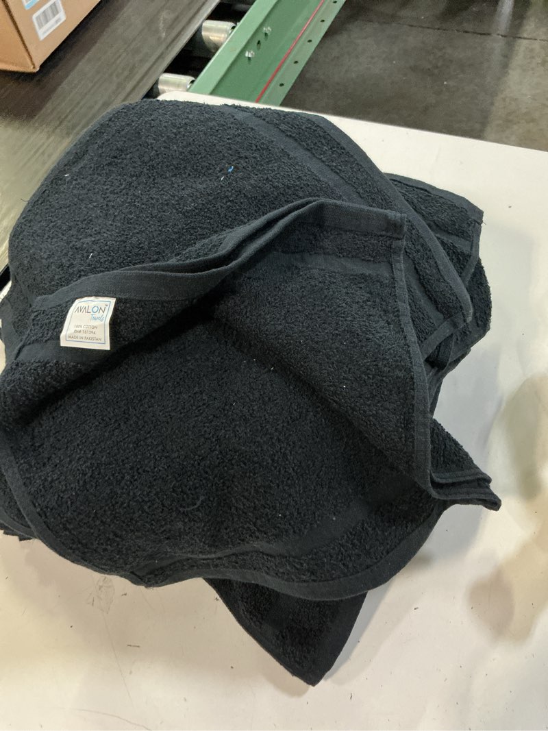 Condition photo showing As Is for avalon towels salon towel - grey hand towels bulk pack of 24 - 100% cotton absorbent spa, facial & gym towel for working out - 16x27 inches (not bleach proof) 16x27 inch (pack of 24) grey