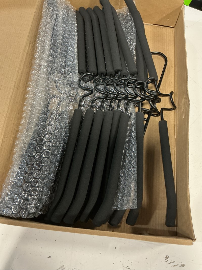 Condition photo showing Good Condition for clothes hangers space saving: 4 pack 5 in 1 multi layer metal hanger racks non-slip foam padded heavy duty thick magic hanger closet organizers and storage for coat sweater suit t-shirt.