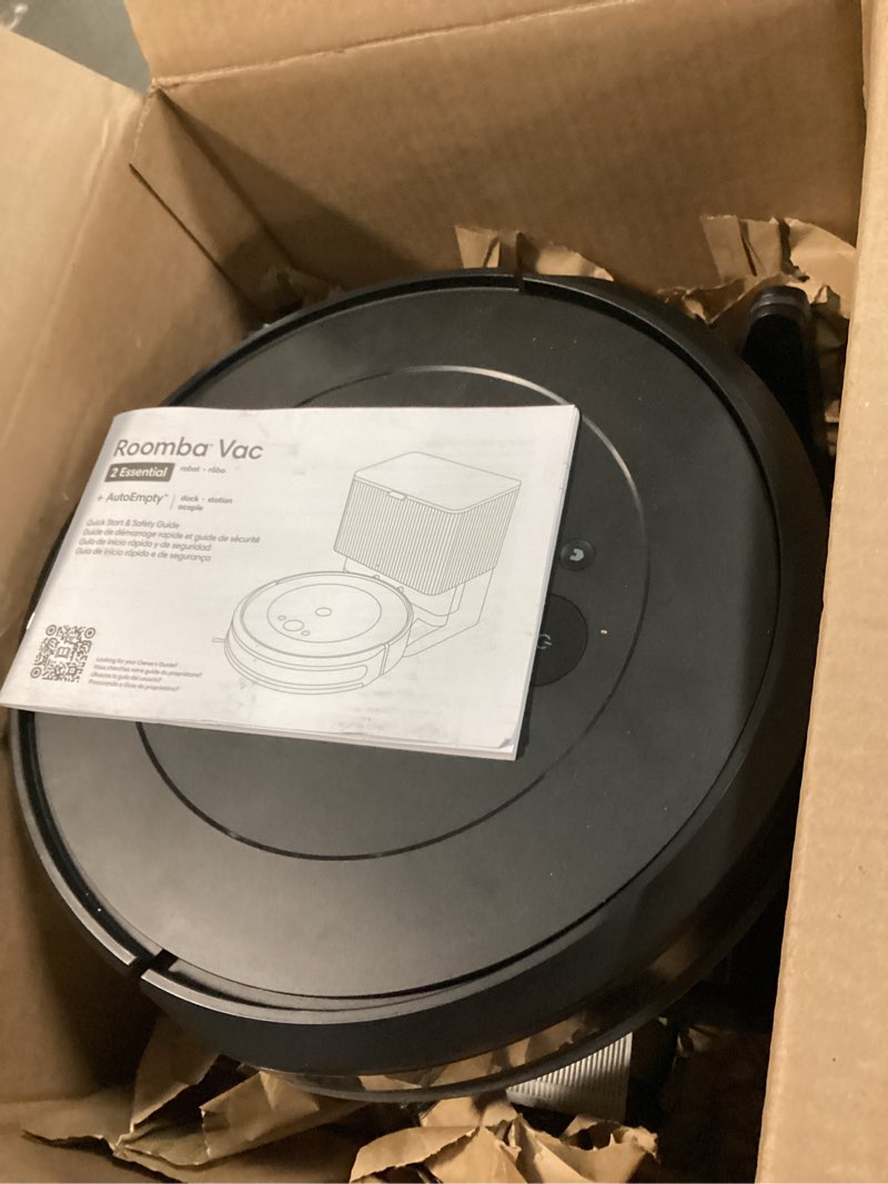 Condition photo showing As Is for irobot roomba vacuum® 2 essential robot + autoempty dock