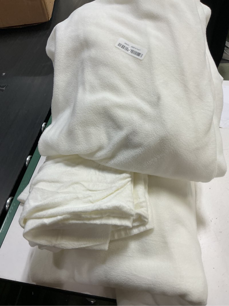 Condition photo showing Good Condition for bare home super soft fleece sheet set - queen size - extra plush polar fleece, no-pilling bed sheets - all season cozy warmth (queen, cream) queen 13 - cream