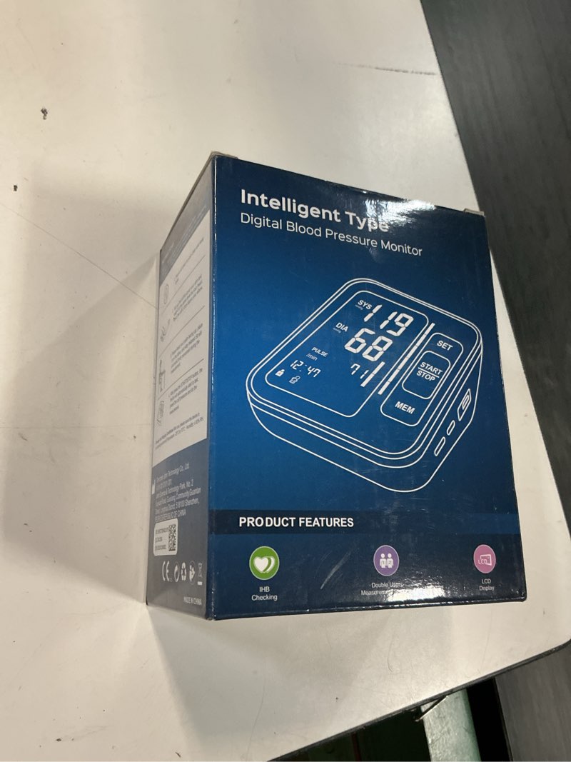Condition photo showing New/Like New for blood pressure monitors for home use upper arm, accurate cuff 8.7”-15.7” monitor with large backlight display 2 users 240 sets memory & hr detection, digital bp machine with carrying case